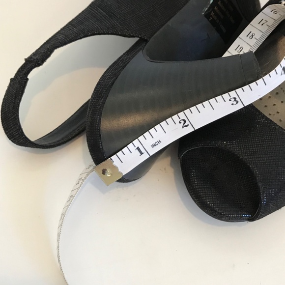 ABELLA Comfort Slingback Heels Peep Toe Dress Sandals Black Women’s Size 7 - Picture 14 of 16